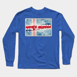 Iceland Vintage style retro souvenir Long Sleeve T-Shirt
